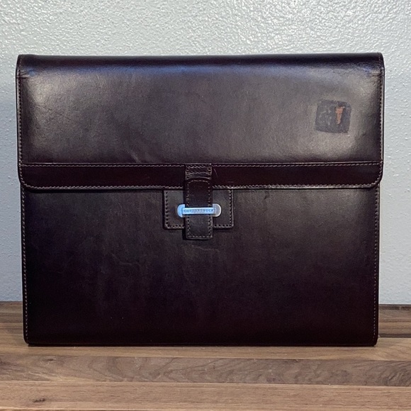 Cutter & Buck Bags Cutter Buck Chestnut Brown Leather Trifold Portable Briefcase Portfolio